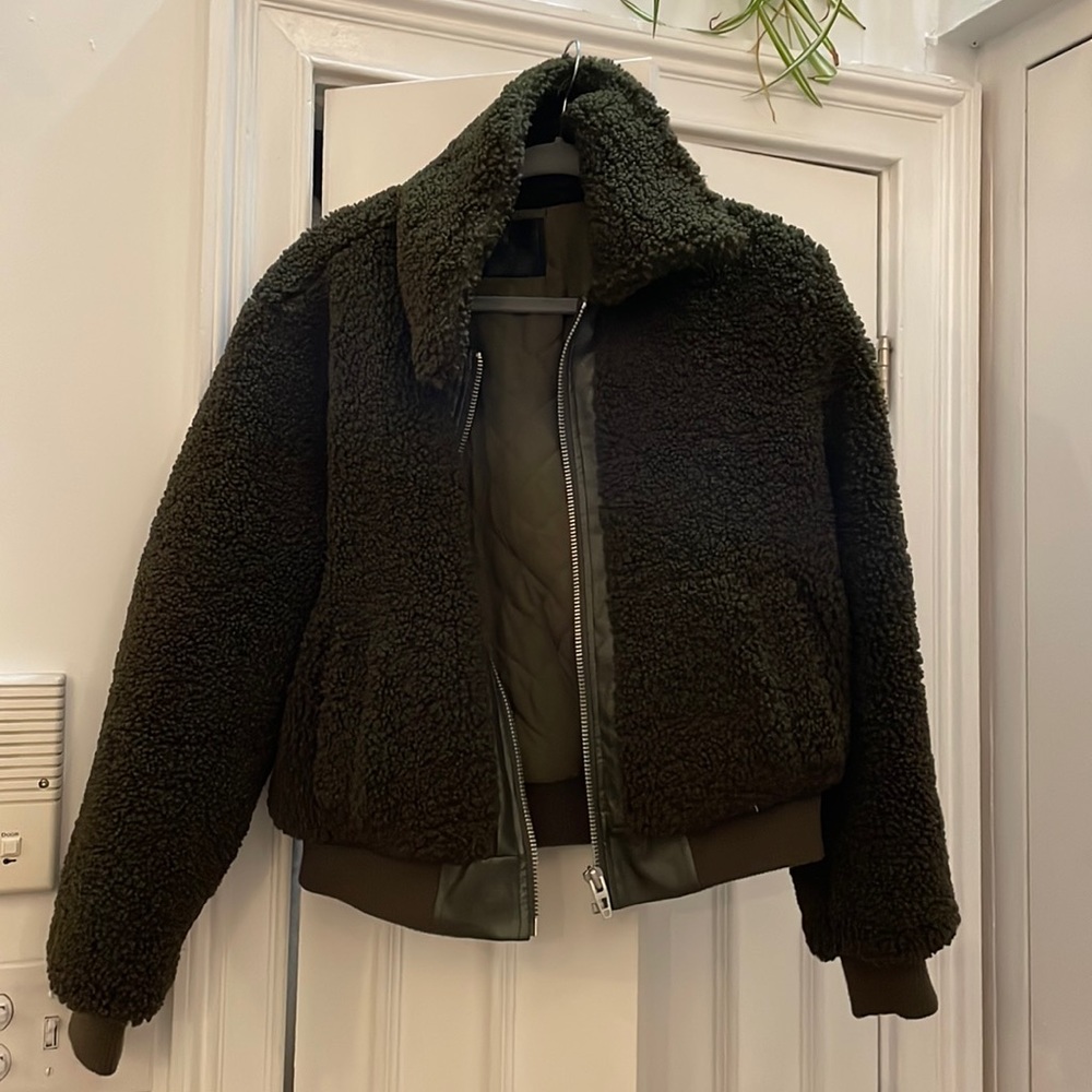 BlankNYC Green Teddy Jacket